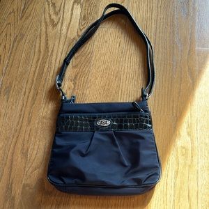 Brighton double strapped nylon handbag